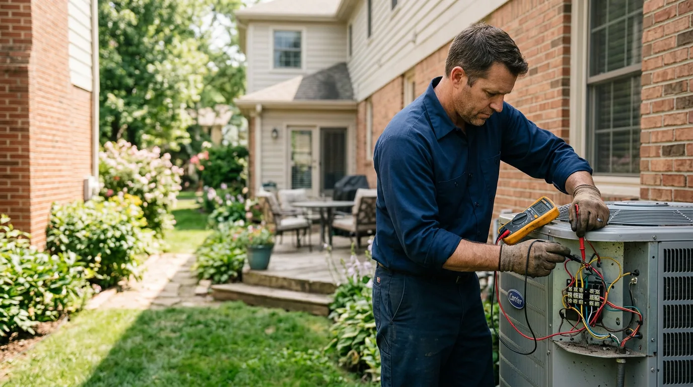 HVAC technician working near Cartwright, ND